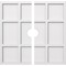 Ekena Millwork Rubik Architectural Grde PVC Contemporary Ceiling Medallion, Two Piece, 22"OD x 3"ID x 7 1/2"C x 1"P CMP22RK2-03000 - alternate 1
